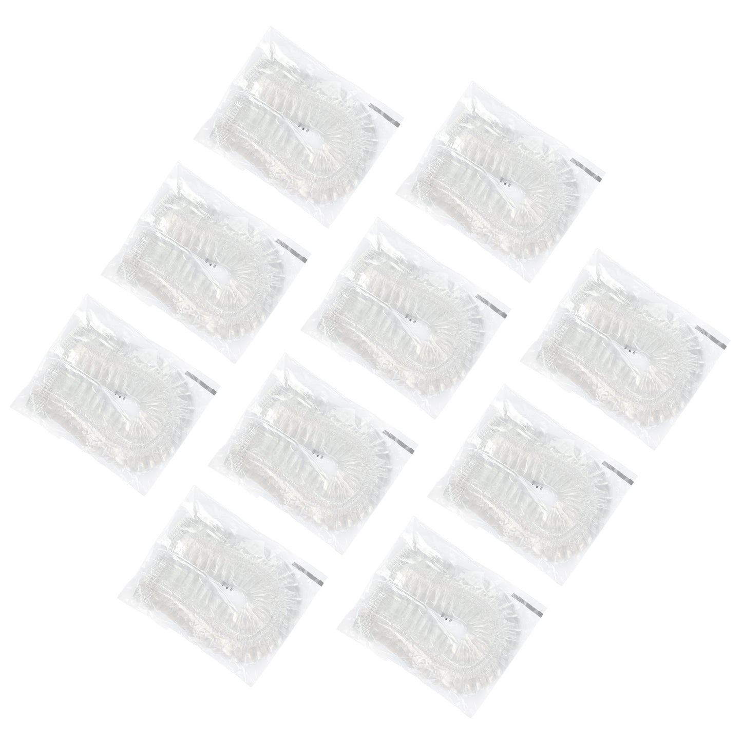 G2PLUS Disposable Shower Caps Individually Wrapped - 44CM Plastic Hair Caps - 50PCS Waterproof Elastic Shower Caps for Home Use, Hotel, Spa, and Hair Salon