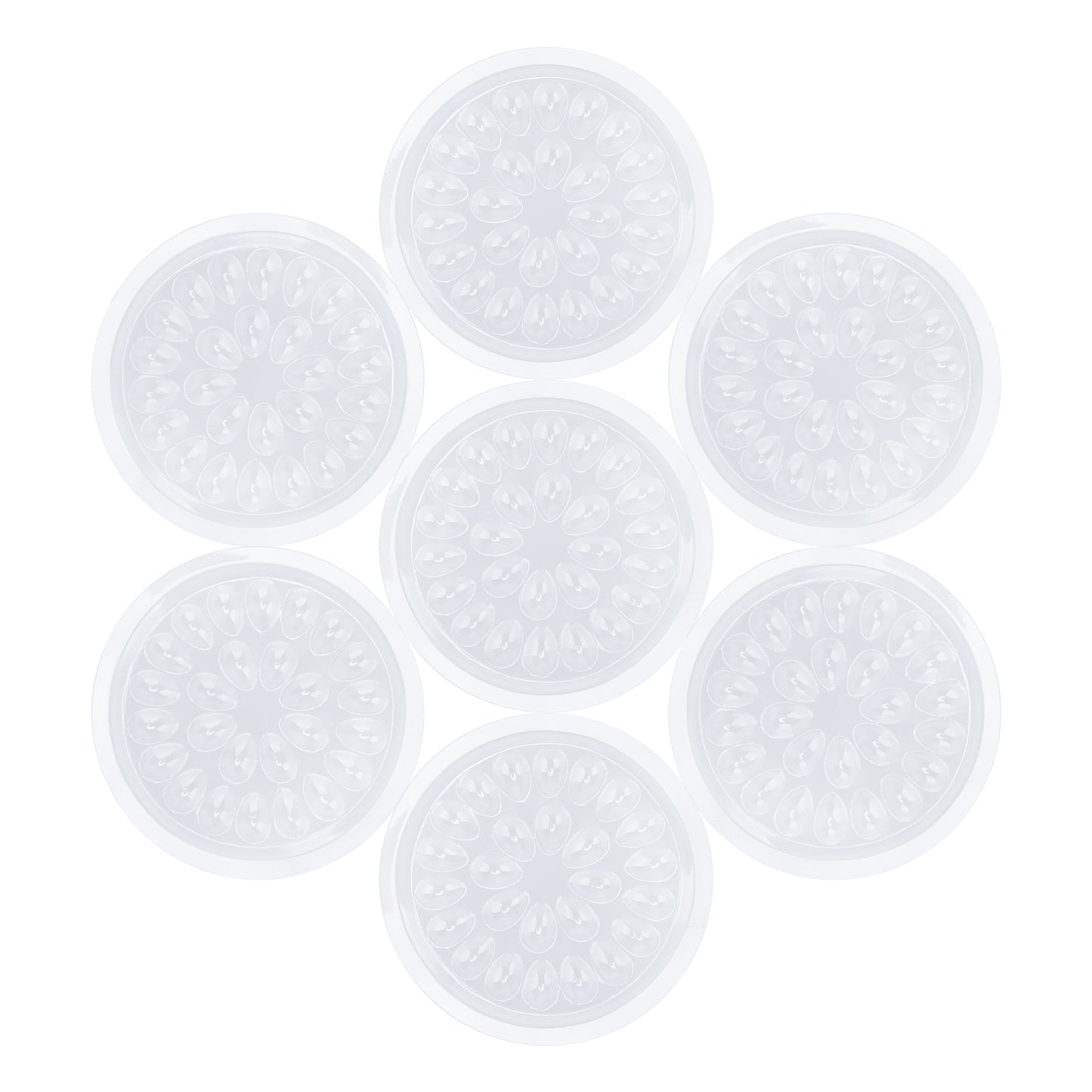 G2PLUS False Eyelashes Glue Holders, 100 PCS Disposable Eyelash Glue Holder Plastic Glue Pallet Pad for Eyelash Extensions (Transparent)