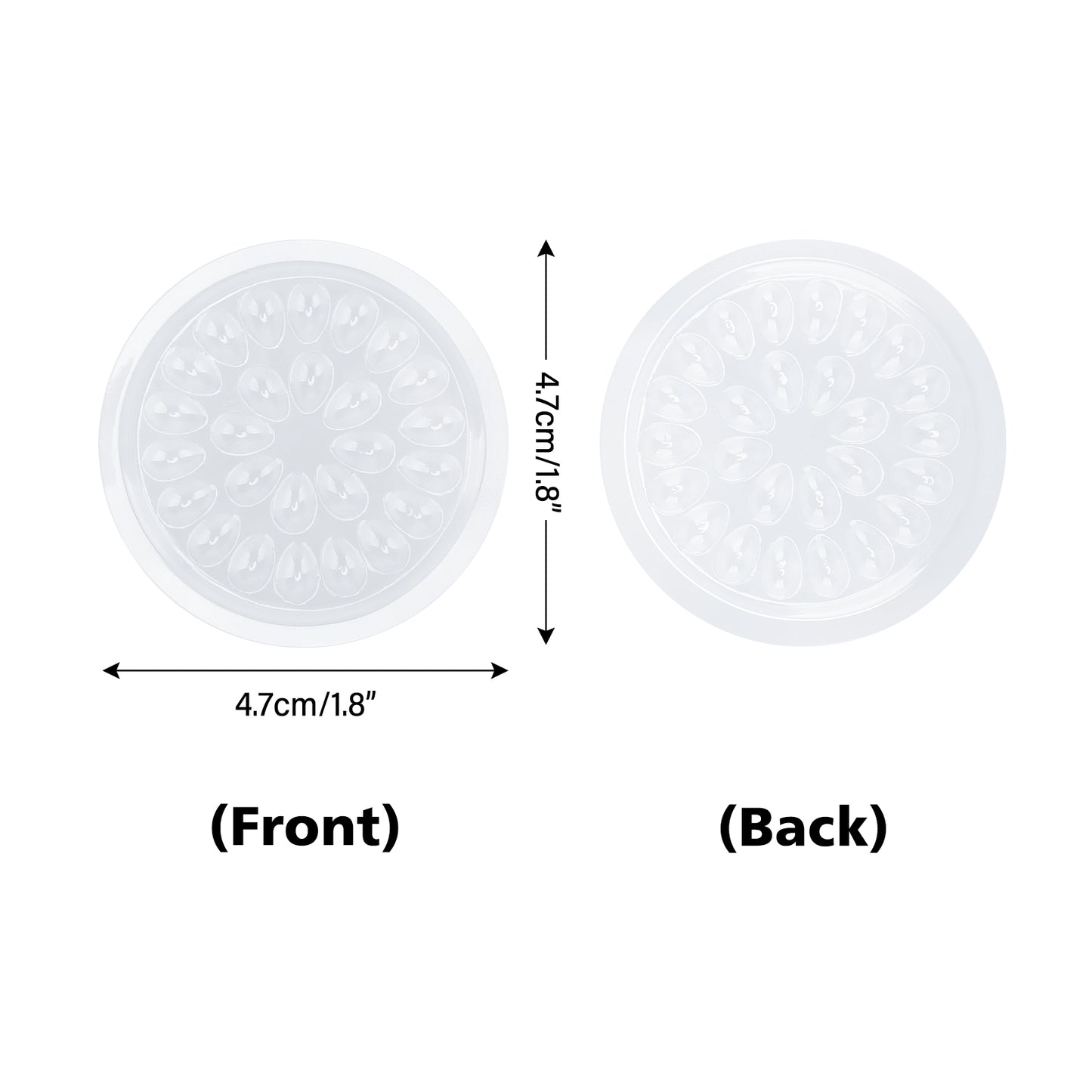 G2PLUS False Eyelashes Glue Holders, 100 PCS Disposable Eyelash Glue Holder Plastic Glue Pallet Pad for Eyelash Extensions (Transparent)