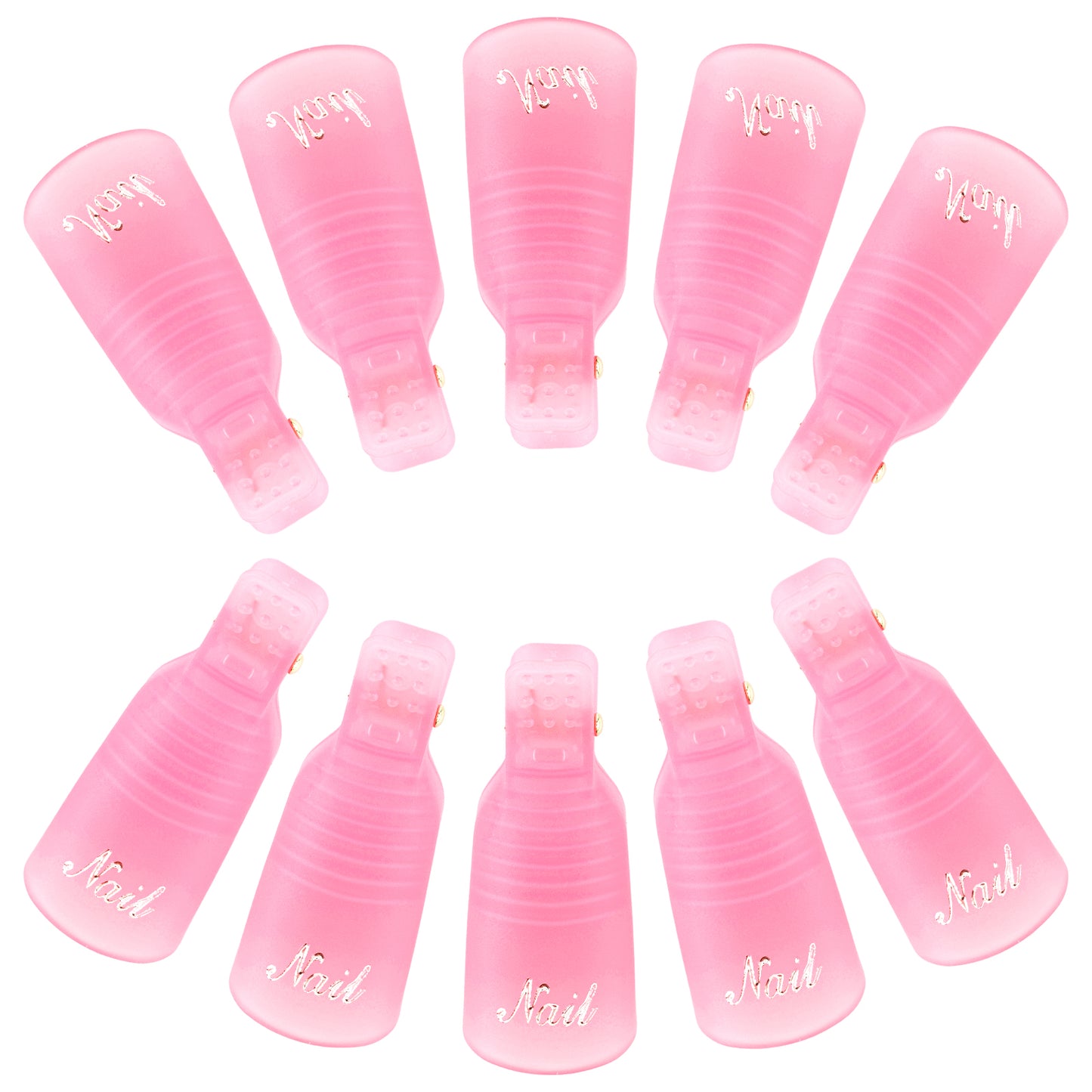 G2PLUS Gel Nail Remover Clips - 10 PCS Nail Polish Remover Finger Clips - Plastic Nail Soak Off Clips - for Removing Gel Nail Polish