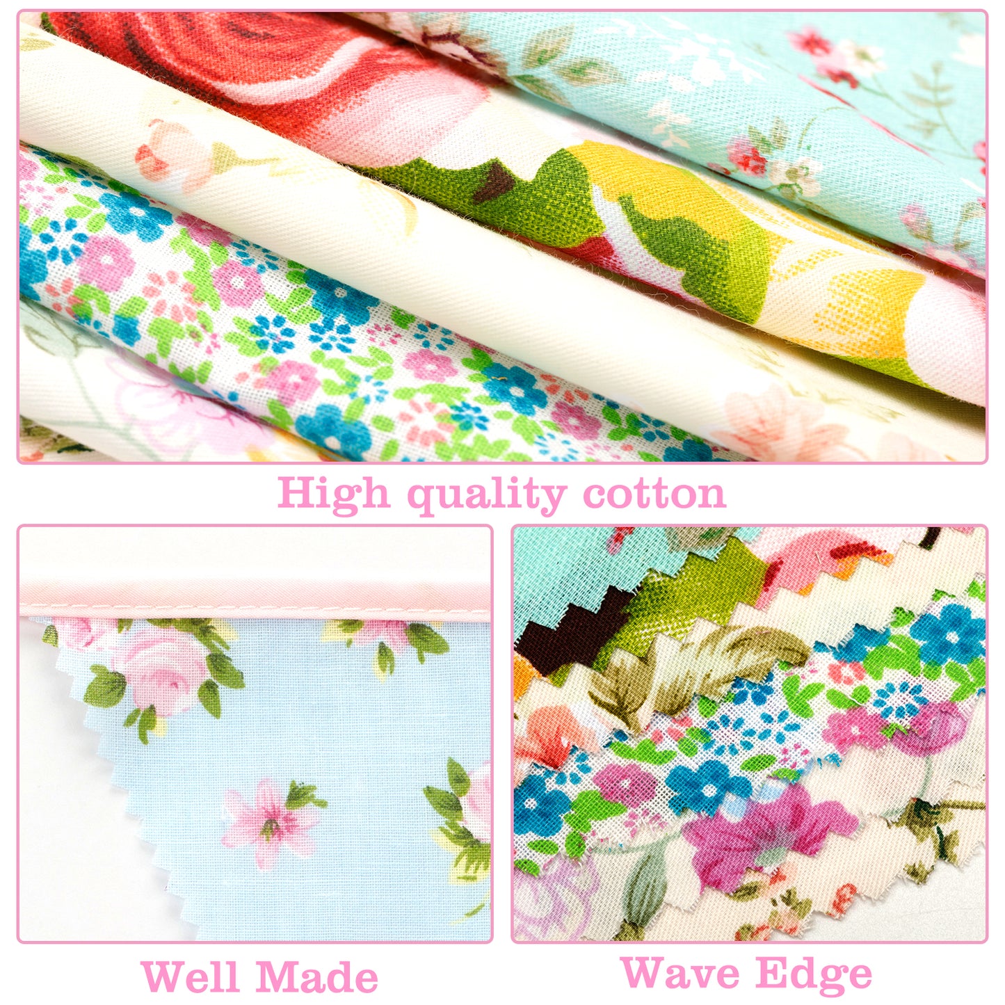 G2PLUS 39Ft Triangle Bunting Banner, 42pcs Cotton Pennant Banner, Reusable Pink Green Fabric Triangle Flags Party Decoration for Birthday, Wedding, Baby Shower, Room Decor