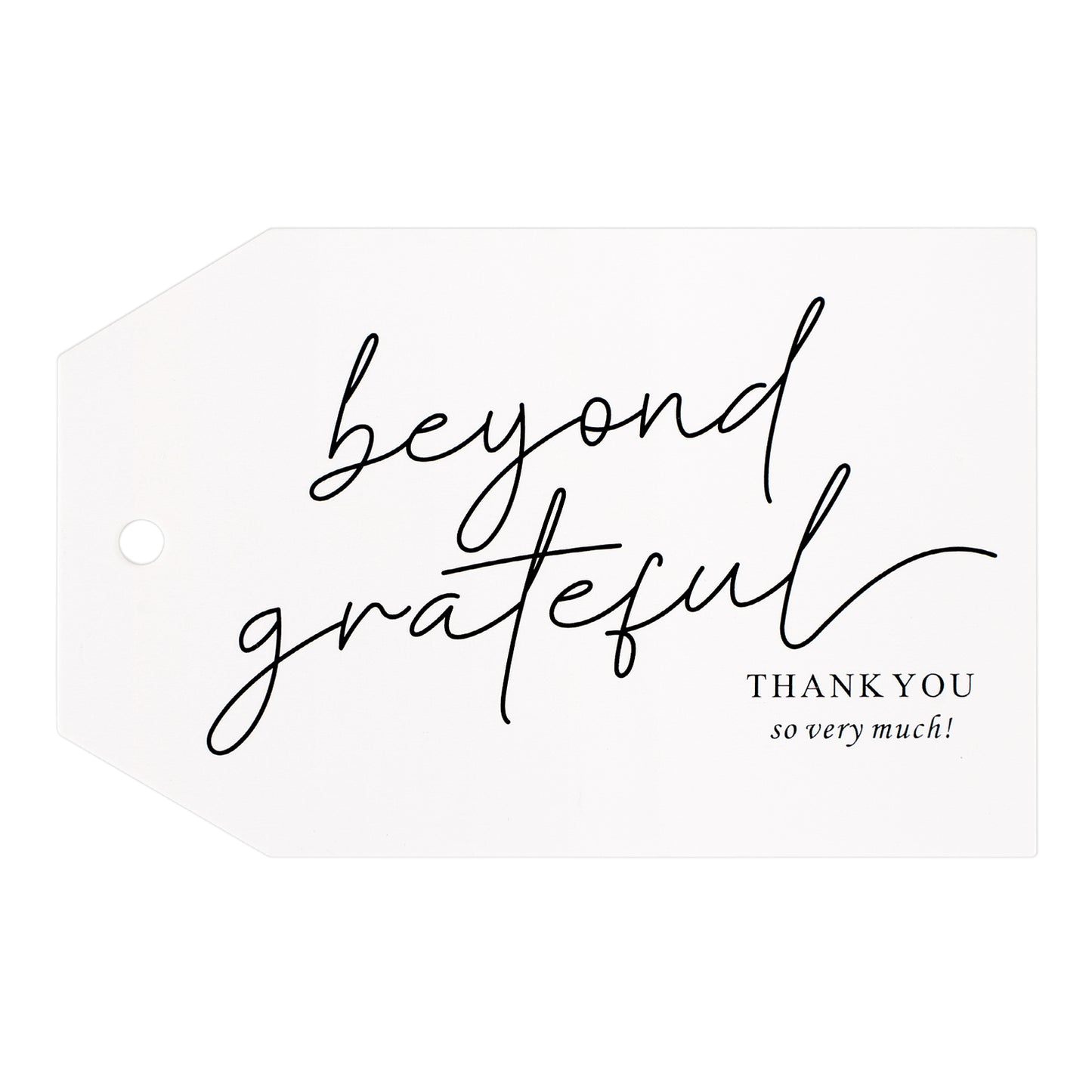 G2PLUS Thank You Gift Tags, Beyond Grateful Tags, 50PCS Thank You So Very Much Tags, Black Modern Calligraphy Thank You Tags with String for Wedding, Baby Shower, Birthday, Fall Holiday Party Favors