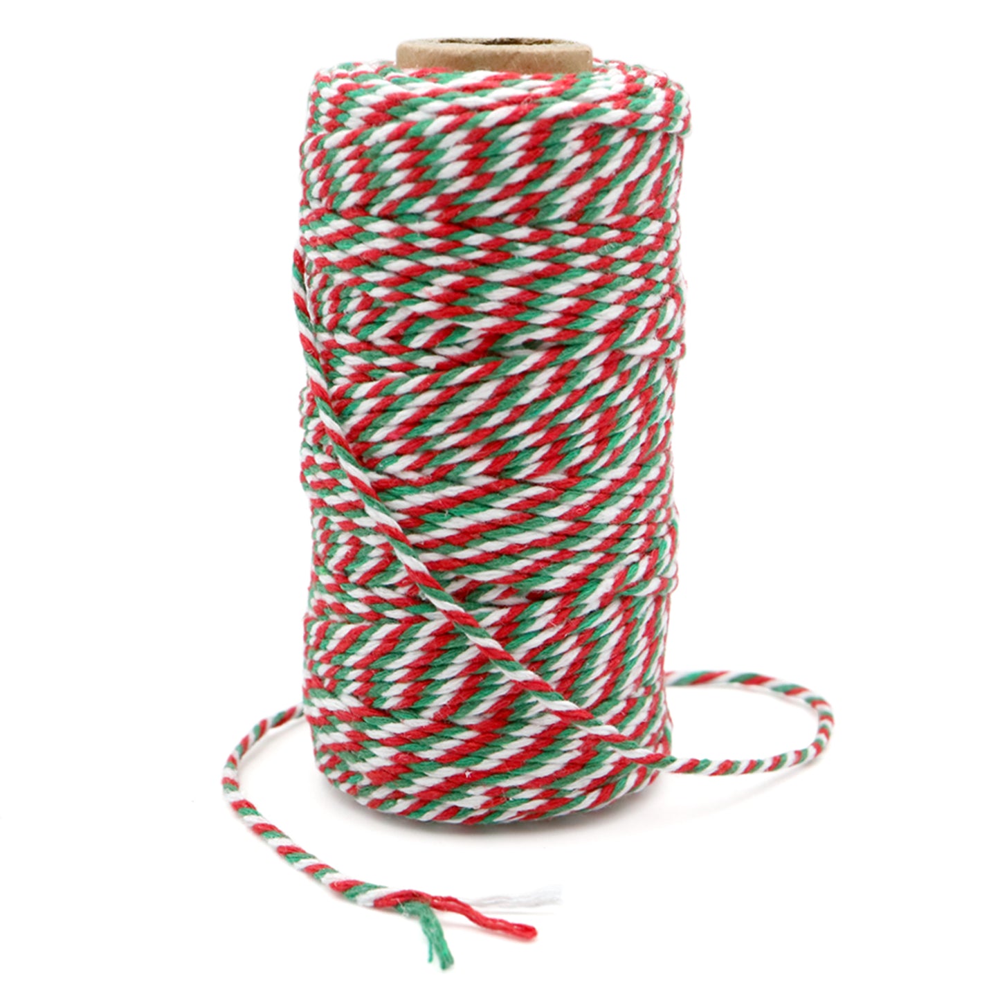 G2PLUS Christmas Twine String - 2MM 328 Ft Baker's Twine, Red Green White Cotton String for Gift Wrapping, DIY Crafts, Party Decorations