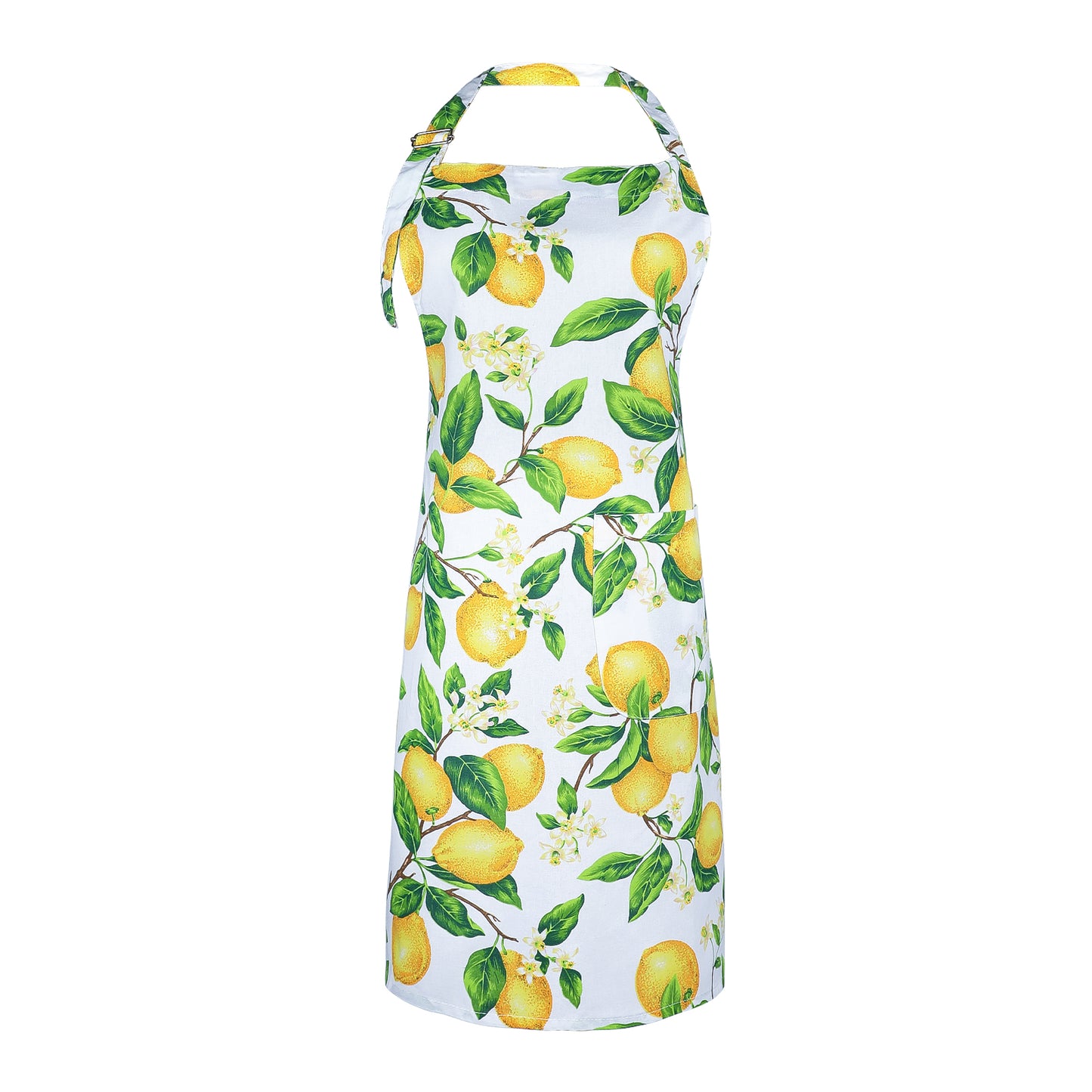 G2PLUS Lovely Lemon Aprons, Lemon Cotton Apron for Women, Aprons with Lemon for Women, Cooking Baking Aprons with Pockets for Ladies and Girls