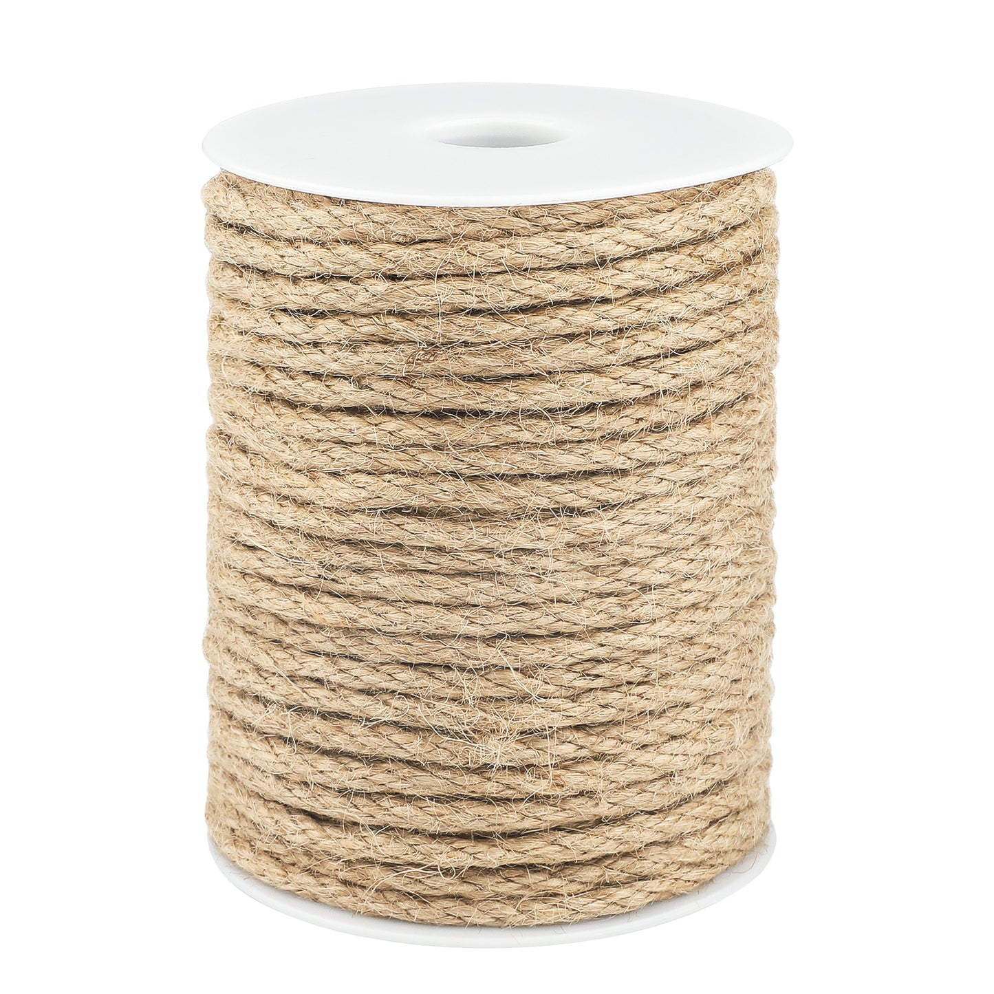 G2PLUS 6MM Thick Jute Hemp Rope, 30M Natural Jute String Twine, Craft Rope for DIY Cat Scratcher, Gardening Bundling Craft Decoration