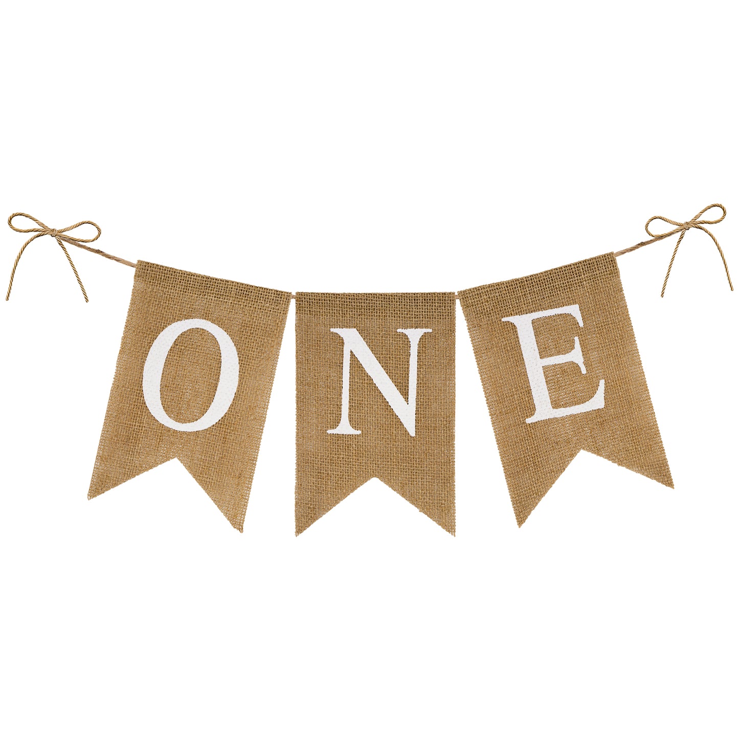 G2PLUS ONE Burlap Banner for First Birthday, One Birthday Banner, 1st Birthday Burlap Banner, 1st Birthday Banner for Boys Girls, One Highchair Banner for First Birthday Party