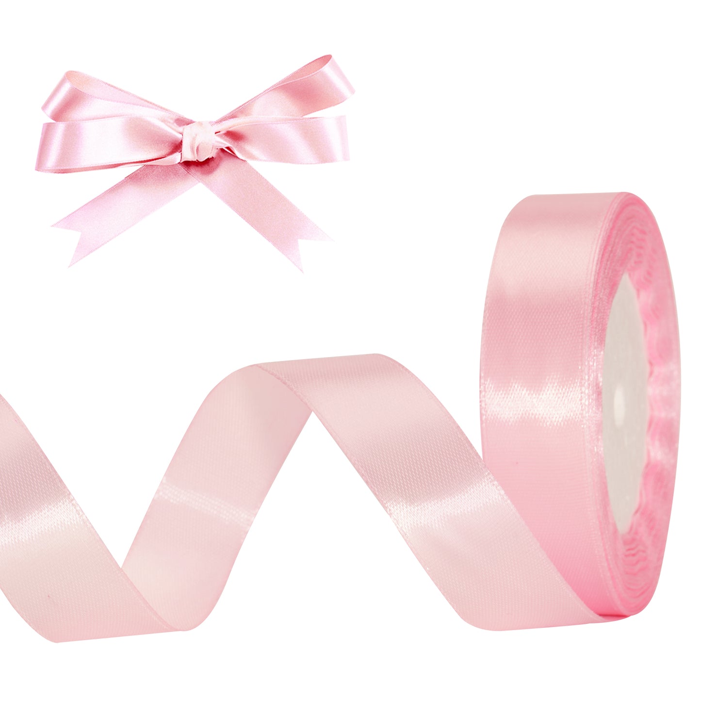 G2PLUS Pink Stain Ribbons, 20mm Valentine's Day Ribbons for Gift Wrapping, 22M Gift Wrap Ribbon, Decorative Gift Wrapping Ribbon for Valentine's Day, Crafting, Wedding Party Decoration