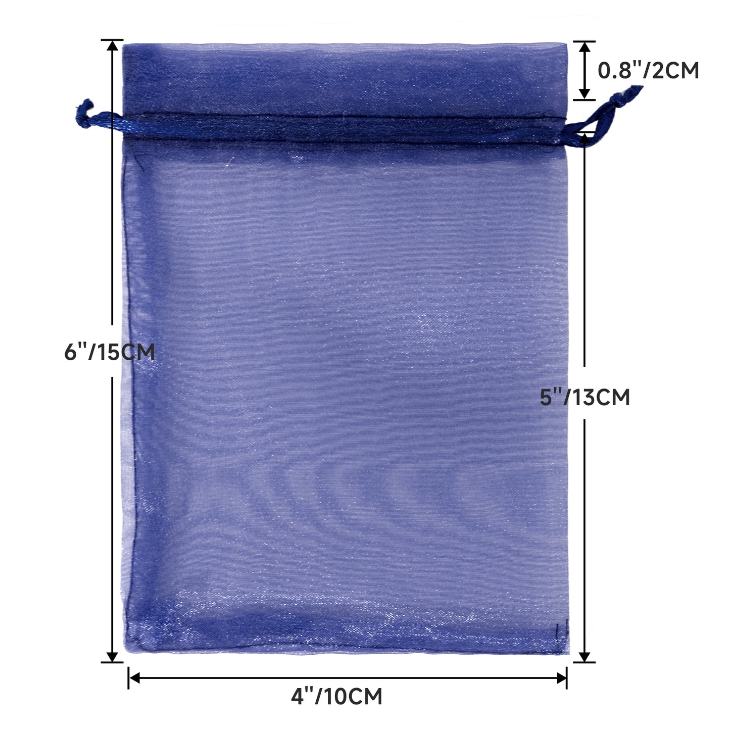 G2PLUS 30PCS Drawstring Organza Bags - Navy Blue Oragnza Bags 4x6 In, Sheer Mesh Jewelry Pouches, Candy Gift Wrap Pouches for Christmas, Birthday, Wedding Party Favors