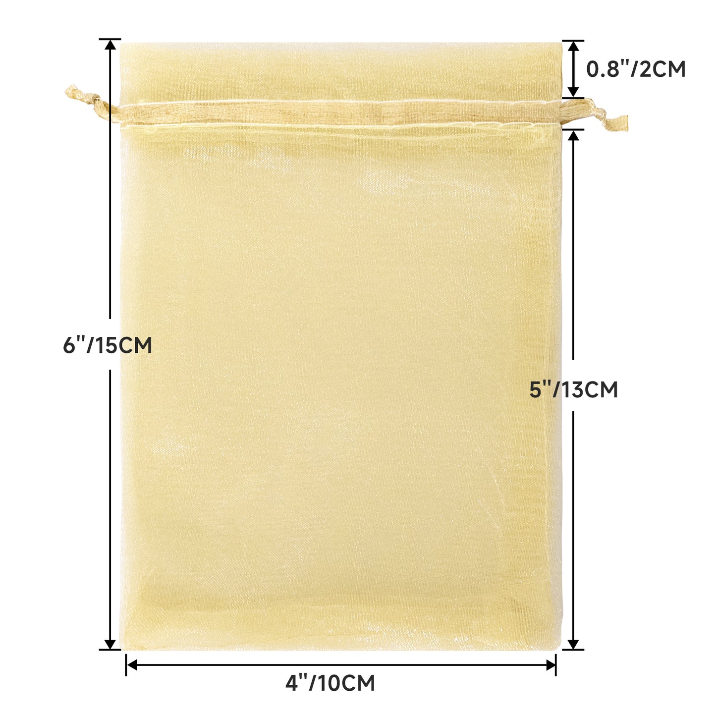 G2PLUS 30PCS Gold Oragnza Bags 4x6 In - Drawstring Organza Bags, Sheer Mesh Jewelry Pouches, Candy Gift Wrap Pouches for Christmas, Birthday, Wedding Party Favors