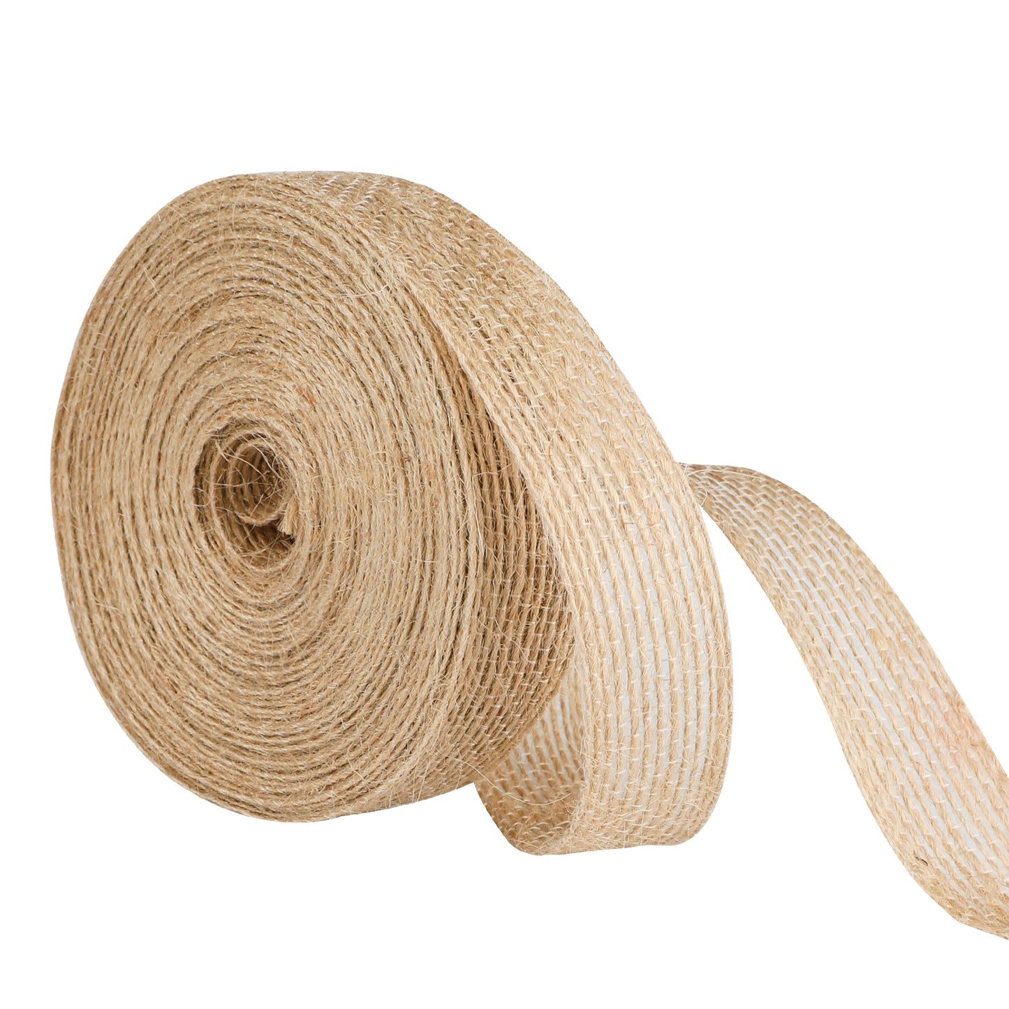 G2PLUS 2CM Natural Hessian Ribbon, 10M Jute Burlap Craft Ribbon, Brown Ribbon for Crafting, Rustic Jute Band for Bouquet, Hessian Wrapping Ribbon for Prsents, Christmas Wreaths Project