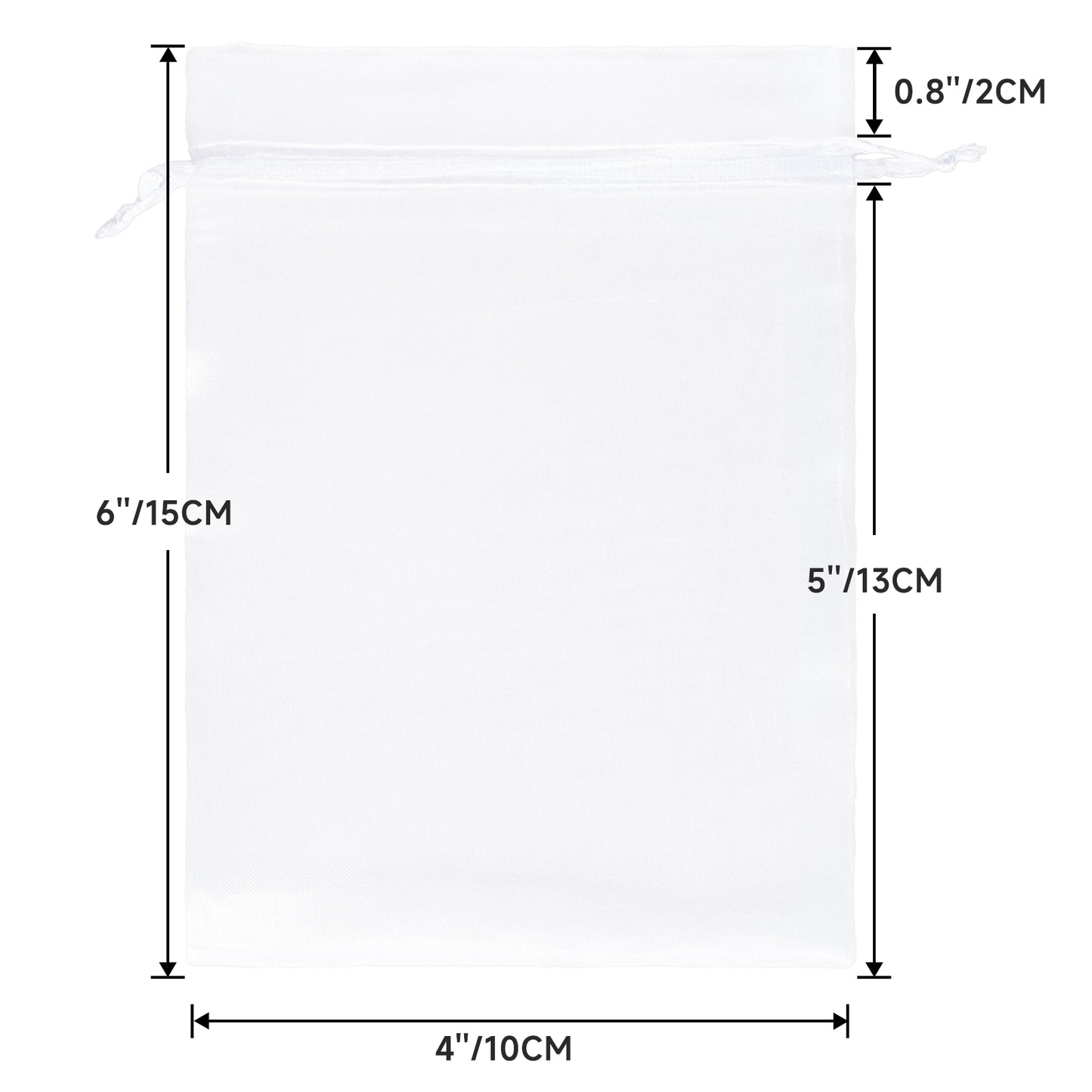 G2PLUS 30PCS White Oragnza Bags 4x6 In - Drawstring Organza Bags, Sheer Mesh Jewelry Pouches, Candy Gift Wrap Pouches for Christmas, Baby Shower, Wedding Party Favors