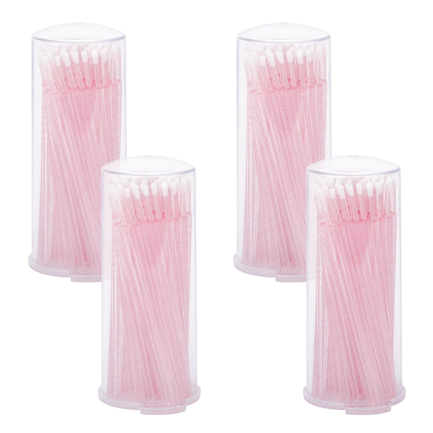 G2PLUS 400PCS Micro Applicators Brushes, Crystal Pink Micro Applicators, Eyelash Extension Applicators for Eyelashes Extensions, Crafting