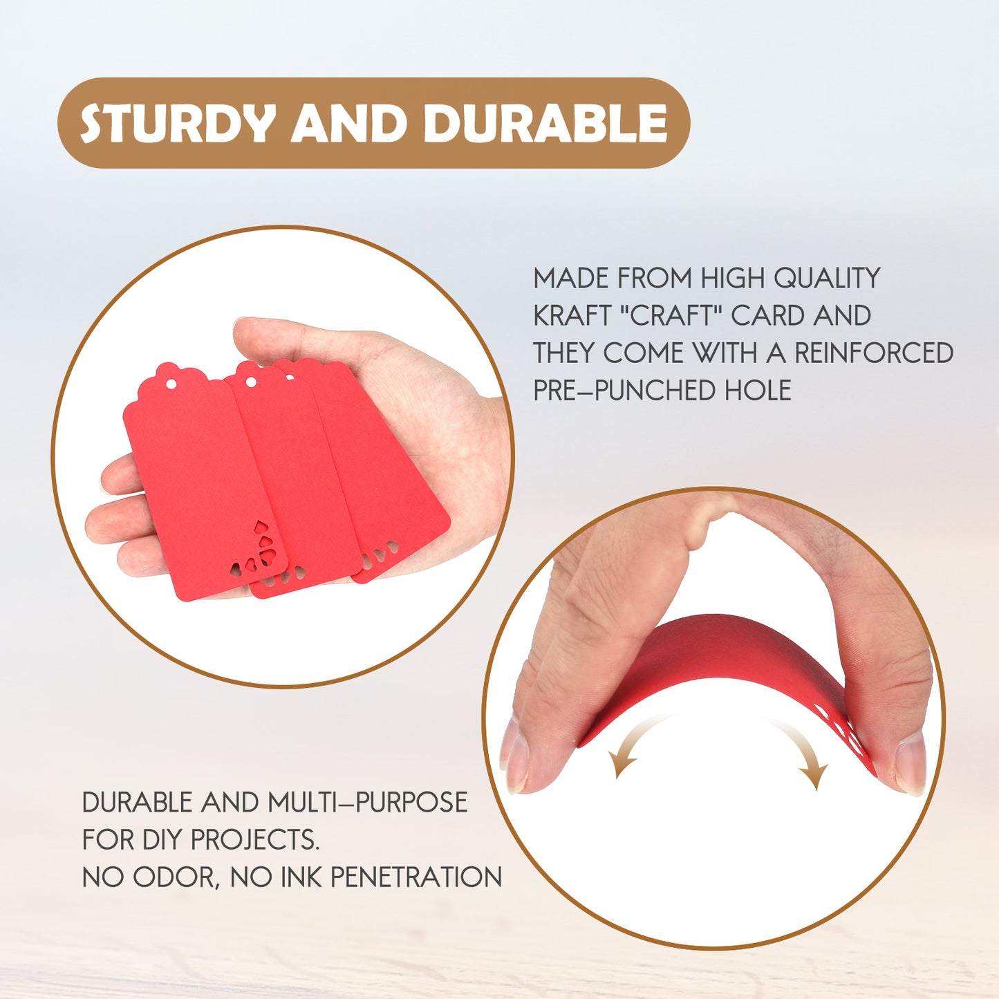 G2PLUS Red Gift Tags, 100PCS Red Paper Gift Tags with String, Hollow Heart Gift Tags, Blank Labeling Tags, for Christmas, Valentine's, Gift Wrapping, DIY Arts, Crafts (1.8''x3.7'')
