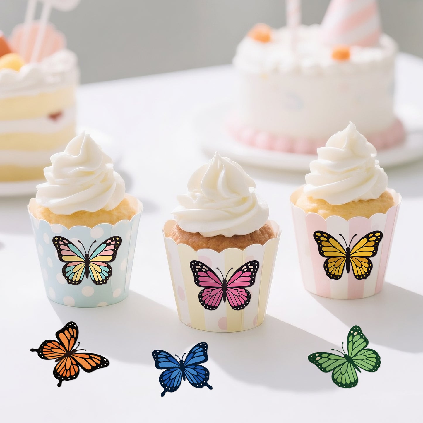 G2PLUS 600 Pcs Butterfly Stickers - 1.5" Self-Adhesive Butterflies Labels Stickers for Kids and Adults, Waterproof Decorative Label Sticker for Envelope Seals, DIY Crafts, Scrapbooking, Journaling