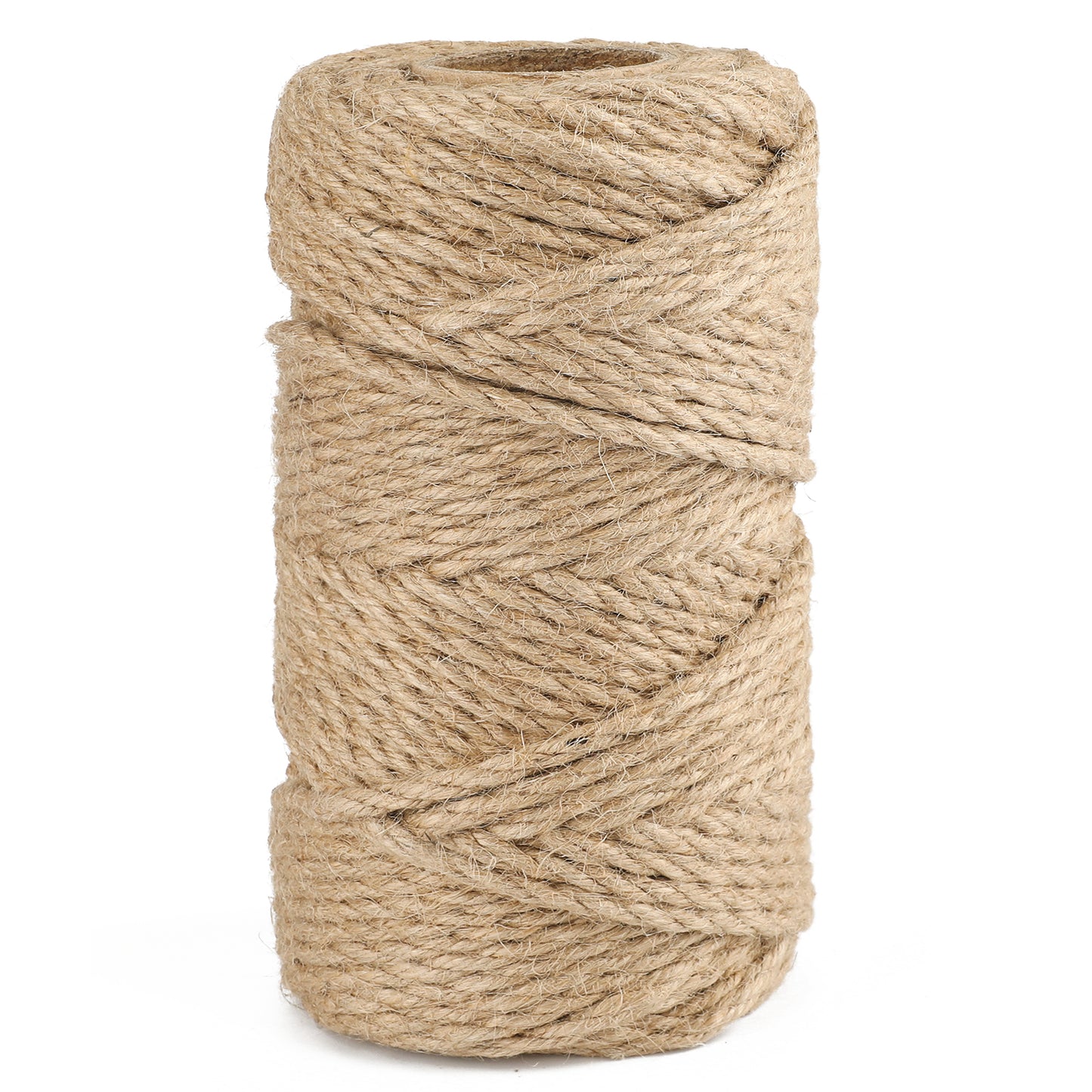 G2PLUS 6MM Thick Jute Rope, 50M Strong Hemp Garden Rope, 3-Ply Jute Twine String for DIY Crafts Arts and Gardening Applications