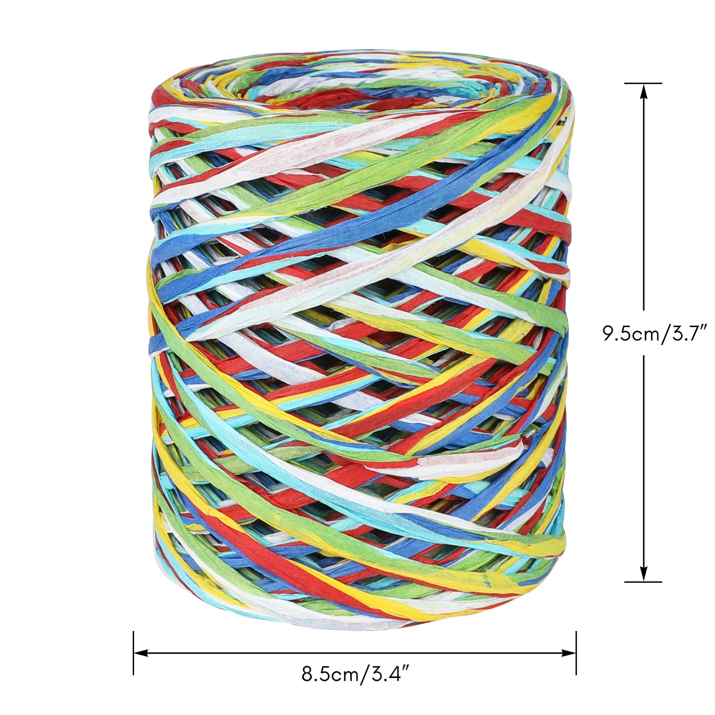 G2PLUS Colored 262 Feet Raffia Paper Ribbon, 6 Colored Packing Paper String, Red Green Blue Raffia Ribbon, Christmas Craft Paper Ribbon, Curling Ribbon Perfect for Gift Wrapping and DIY Decoration