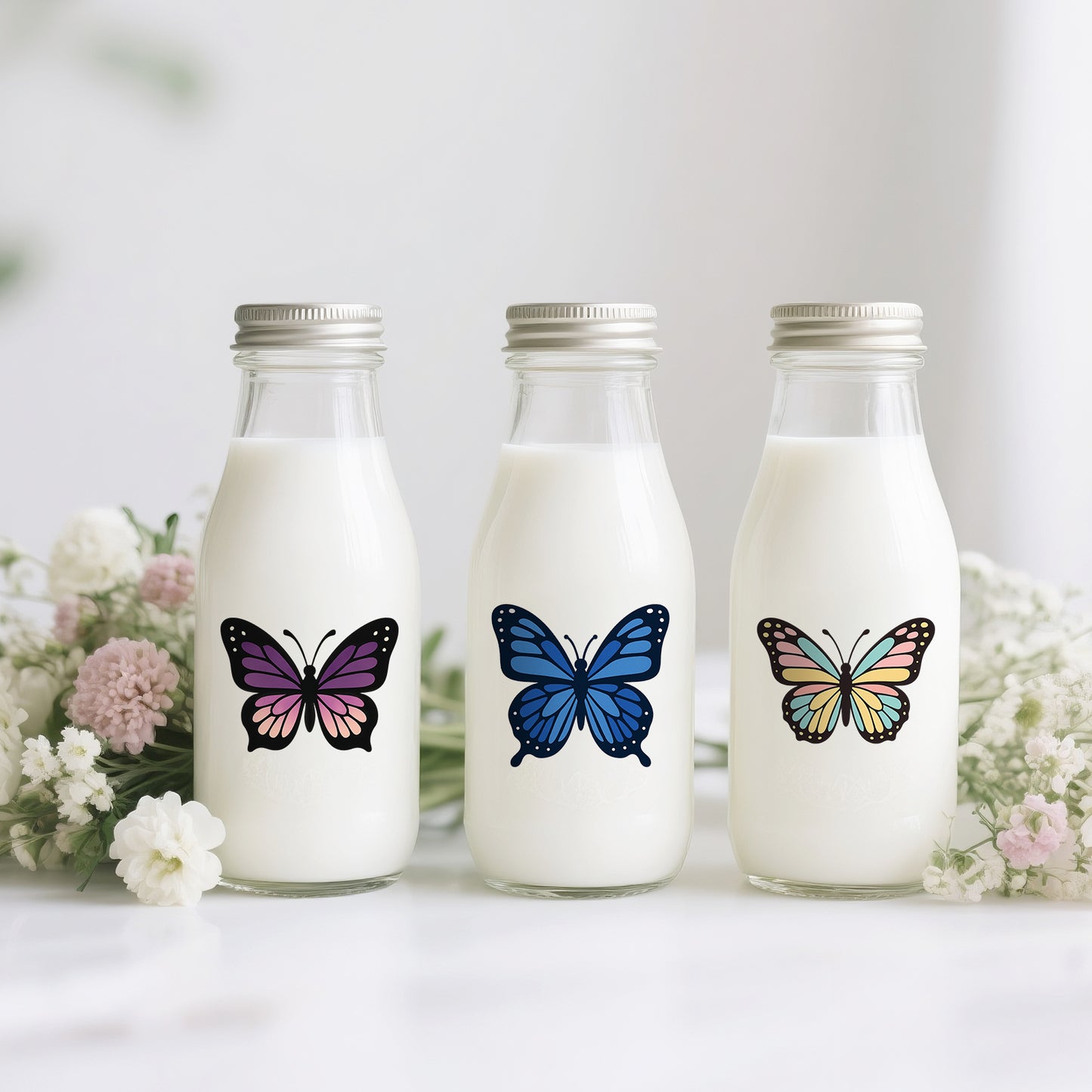 G2PLUS 600 Pcs Butterfly Stickers - 1.5" Self-Adhesive Butterflies Labels Stickers for Kids and Adults, Waterproof Decorative Label Sticker for Envelope Seals, DIY Crafts, Scrapbooking, Journaling