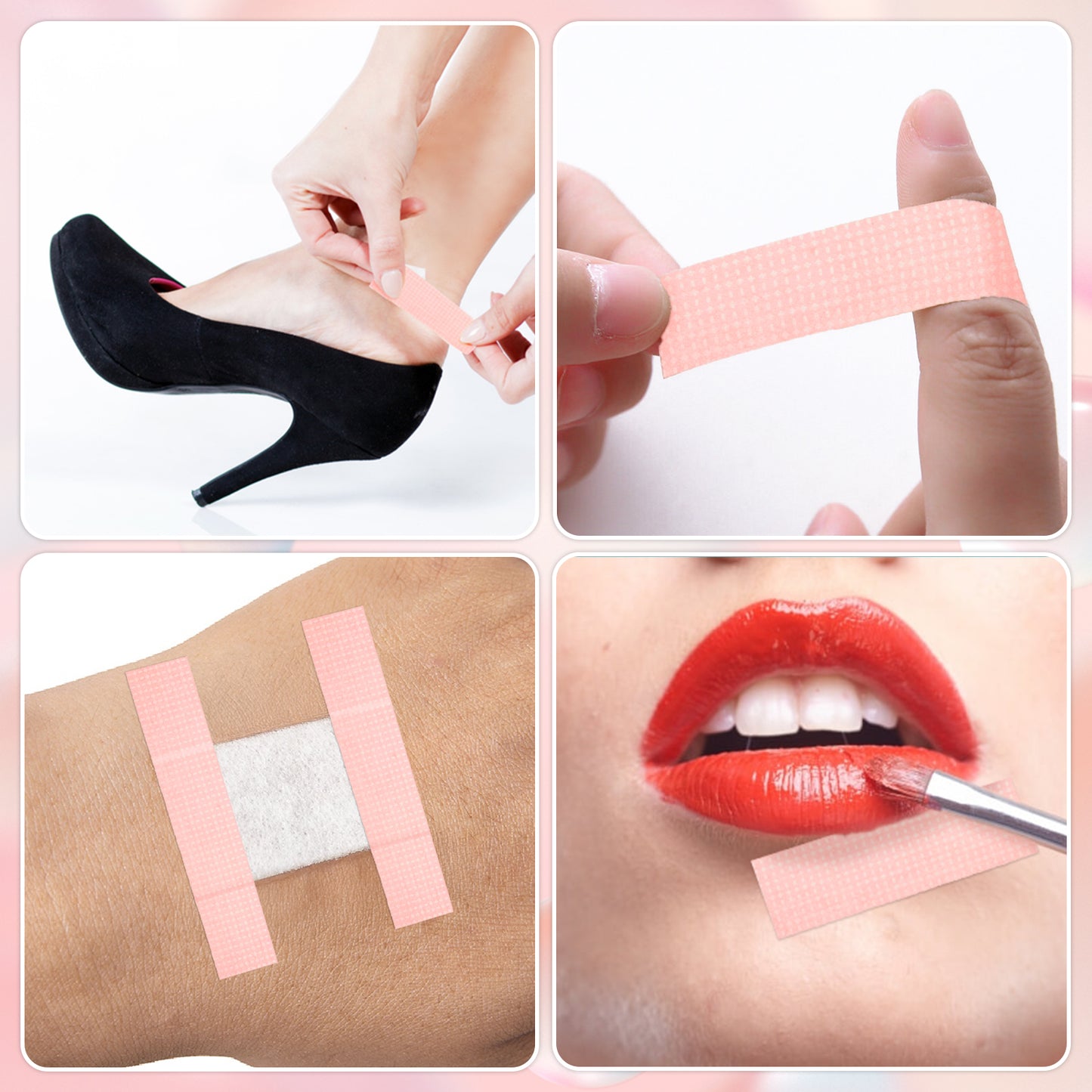 G2PLUS Eyelash Tape, 2 Rolls Silicone Gel Makeup Tape, 1/2'' x 8 Yards Pink Lash Tape, Micropore Eyelash Extension Tape for Lift and Makeup