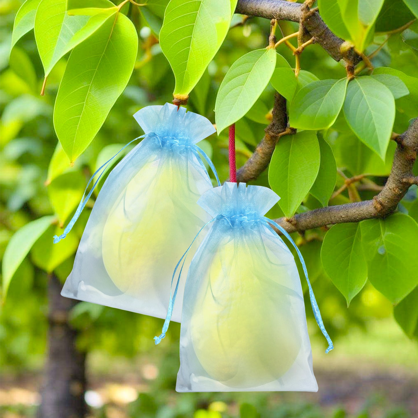G2PLUS Blue Organza Bags 4x6 in, 100PCS Drawstring Organza Bags, Sheer Mesh Jewelry Pouches, Baby Blue Sheer Candy Pouches for Baby Shower, Bridal Shower, Wedding Party Favors