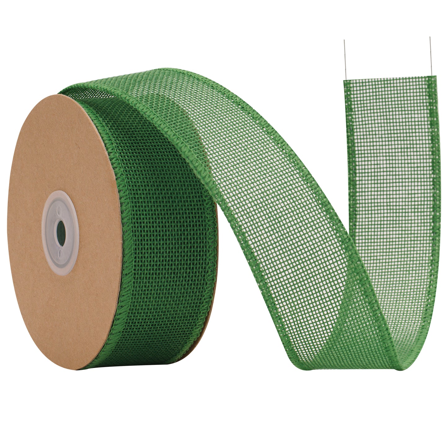 G2PLUS 4cm Wired Burlap Ribbon, Green Wired Ribbon for Crafting,10m Hessian Wired Ribbon for Bows Making, Wired Ribbon for Gift Wrapping, Wired Ribbon for Wreaths, Christmas Decoration