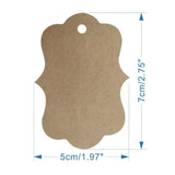 100 PCS Blank Kraft Gift Tags 2.75’’x 1.97’’ Paper Hang Tags with 100 Feet Jute Twine - G2plus