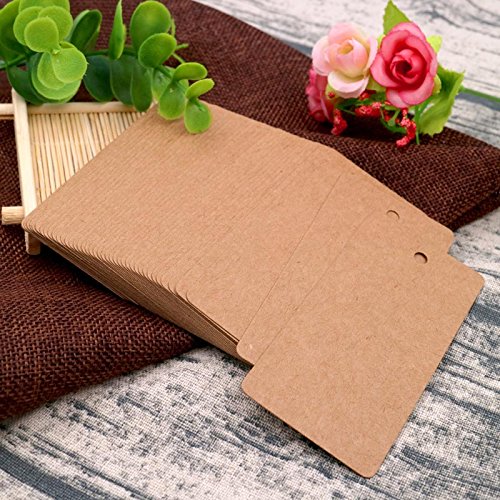 Father's Gift Tags, 3.5” x 1.7” Brown Gift Tags 100 PCS Kraft Paper Gift Tag with 100 Feet Jute Twine String for Arts and Crafts, Wedding Christmas Day - G2plus