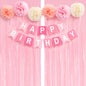 G2PLUS Pink Birthday Decorations Set, Birthday Party Backdrop Decorations