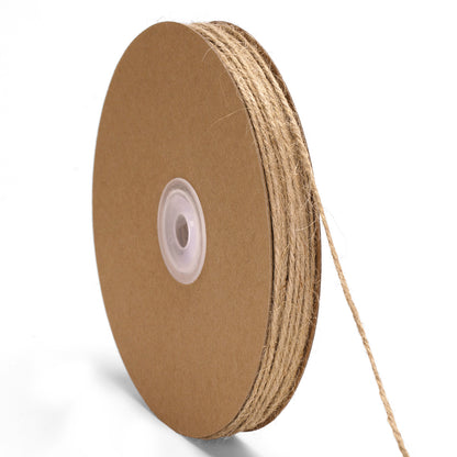 G2PLUS 328FT Jute Twine 2mm 3 Ply Natural Craft Twine String for Gift Wrapping, DIY Crafts, Gardening & Home Use