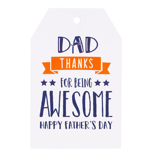 G2PLUS Happy Father's Day Tags, 100PCS Father's Day Paper Gift Tags, Best Fathers Tags, Father's Day Gift Tags with String for Gift Wrapping, Gift Bags, DIY Crafts (3.3''x2.2'')