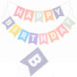 G2PLUS Pastel Happy Birthday Bunting Felt: Pre-Strung Birthday Banner for Boys, Girls, Adults and Kids Birthday Party Decoration