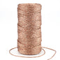 G2PLUS 100M Decorative Metallic String - 1.5mm Rose Gold Twine String - Sparkle Bakers Thread Twine- Jewelry Thread Cord for DIY Crafts Gift Wrapping & Wedding Favors