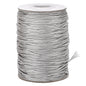 G2PLUS 1.5mm Silver Nylon Cord String, 100m Satin Braided Cord, No-elastic Roman Blind Cord, Jewelry Making Cord, Chinese Knot Cord for Necklace, Bracelets and Beading