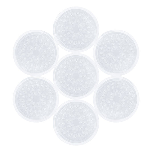 G2PLUS False Eyelashes Glue Holders, 100 PCS Disposable Eyelash Glue Holder Plastic Glue Pallet Pad for Eyelash Extensions (Transparent)