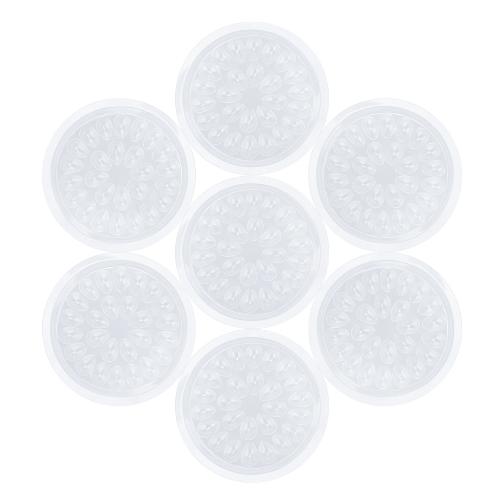 G2PLUS False Eyelashes Glue Holders, 100 PCS Disposable Eyelash Glue Holder Plastic Glue Pallet Pad for Eyelash Extensions (Transparent)