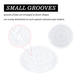 G2PLUS False Eyelashes Glue Holders, 100 PCS Disposable Eyelash Glue Holder Plastic Glue Pallet Pad for Eyelash Extensions (Transparent)