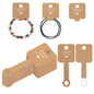 G2PLUS Self-adhesive Keyring Display Cards, 100PCS Brown Bracelet Display Cards, 10x4 CM Handmade Necklace Display Cards, Earring Display Cards for Keyring Bracelet Necklace Jewellery Display