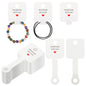G2PLUS Self-adhesive Keyring Display Cards, 100PCS White Bracelet Display Cards, 10x4 CM Handmade Necklace Display Cards, Earring Display Cards for Keyring Bracelet Necklace Jewellery Display