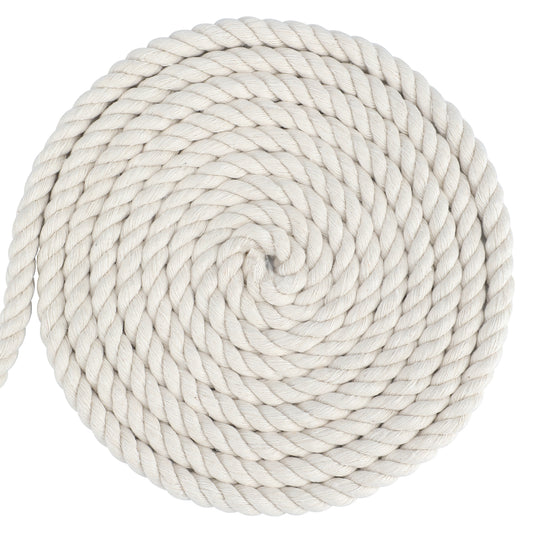 G2PLUS 10MM Beige Macrame Cord - 10M Thick Macrame Cotton Rope - Hanging Knitting Craft Rope for Wall Hanging Plant Hanger Knitting Craft