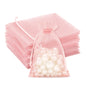 G2PLUS 100PCS Blush Pink Organza Bags 4x6 in - Organza Gift Bags with Drawstring, Sheer Mesh Jewelry Pouches for Christmas, Baby Shower, Wedding Party Favors