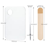 G2PLUS Acrylic Cosmetic Makeup Palette with Stainless Spatula, Korean Spatula Makeup Foundation Palette for Eye Shadow, Eyelash, Nail Art and Concealer