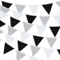 G2PLUS Black and White Dots Fabric Banner, 12M Dots Fabric Bunting, Large Cotton Triangle Garland with 42PCS Dots Blank Pennants for Wedding Birthday,Kid's Bedroom, Playhouse, Garden,Decoration