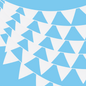 G2PLUS 12M White Fabric Bunting Banner, 19x21CM Reusable Cotton Triangle Flag Garland with 42PCS Large White Pennants for Garden Tea Wedding Baby Shower Birthday Parties