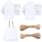 G2PLUS White Gift Tags with Heart, 100PCS Blank Paper Tags with String, 4.5x9.5CM Large Gift Labels for Wedding Favors, Craft Paper Tags for Presents, 300g/m²