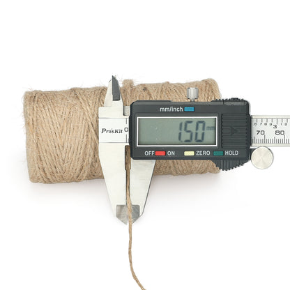 G2PLUS 100M Braun Juteschnur, 1.5mm Jute Schnur für Garten, 2-Lagig Bastelschnur für Basteln, Jute Dekokordel für DIY Kunstgewerbe Gartenarbeit