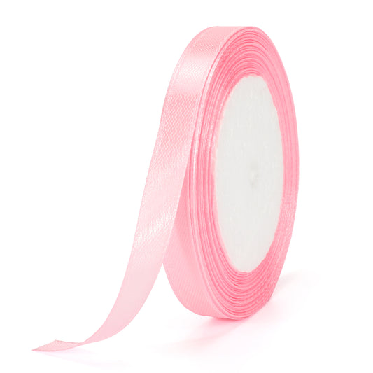G2PLUS Pink Stain Ribbons, 10mm Valentine's Day Ribbons for Gift Wrapping, 22M Gift Wrap Ribbon, Decorative Gift Wrapping Ribbon for Valentine's Day, Crafting, Wedding Party Decoration