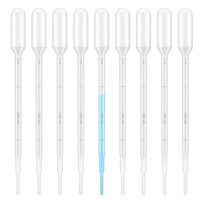 G2PLUS 1ML Plastic Dropper, 25Pcs Pipettes Dropper, Clear Graduated Dropper, Disposable Transfer Pipettes for Essential Oils, Kids Activities, DIY Art and Make up Tool