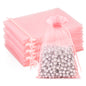 G2PLUS 25PCS Blush Pink Organza Bags 5x7 inches - Drawstring Organza Bags, Candy Gift Wrap Pouches for Baby Shower, Birthday, Wedding Party Favors