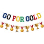 G2PLUS Go for Gold Banner with Medal and Trophy Garland