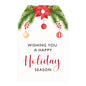 G2PLUS Holiday Season Gift Tags, 50PCS Wishing You A Happy Holiday Season Tags, Christmas Holiday Tags, Christmas Holiday Paper Gift Tags with String for Gift Wrapping, Seasonal Holiday Party Favors