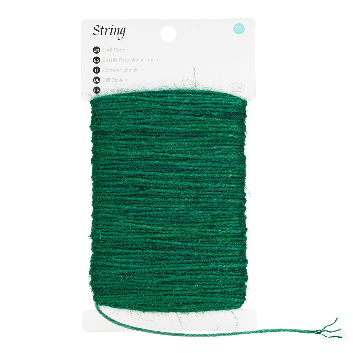 G2PLUS Green Jute Twine 2mm 3 Ply, 164Ft Craft Twine String for Gift Wrapping, DIY Crafts, Gardening and Christmas Decorations